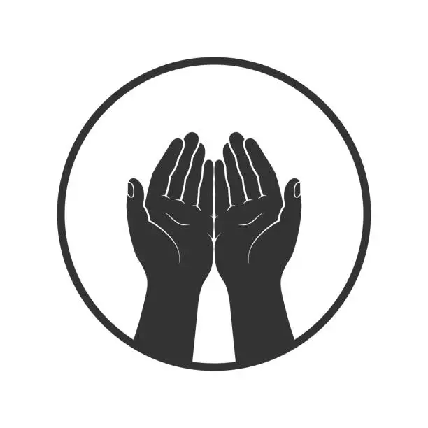 Vector illustration of Hands symbol