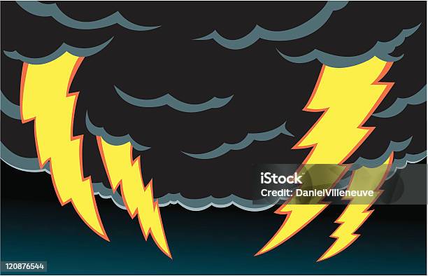 Thunderclouds - Arte vetorial de stock e mais imagens de Banda desenhada - Produto Artístico - Banda desenhada - Produto Artístico, Condições Meteorológicas, Cumulonimbus