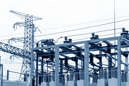 Substation equipment and lines and pylons