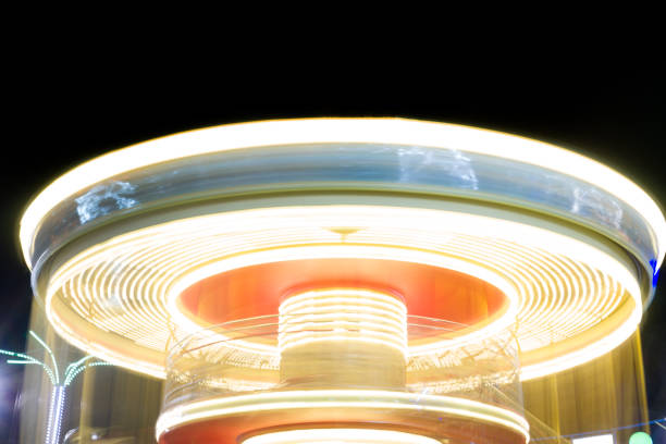 istock Carousel in the city park at night. Long exposure. 1208765808