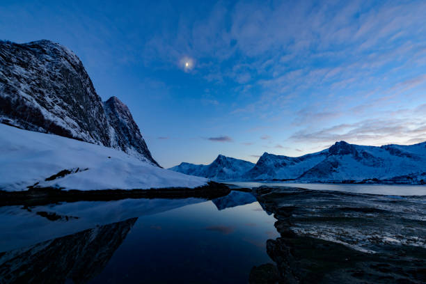 istock Sunset over Senja mountain range in Northern Norway in winter 1208766158
