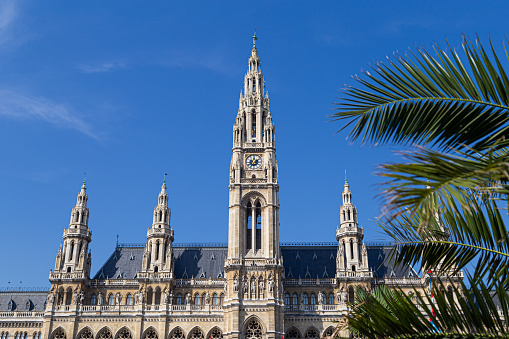 Vienna, Austria, September 21 2019: City Hall of Vienna (Rathaus)