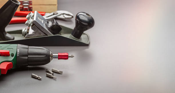 istock A set of tools for doing household chores. Background of household tools. 1208768083