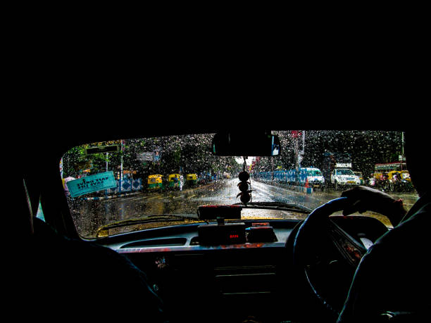 inside of a kolkata taxi