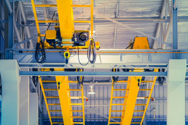 istock Overhead Crane Factory 1208769746
