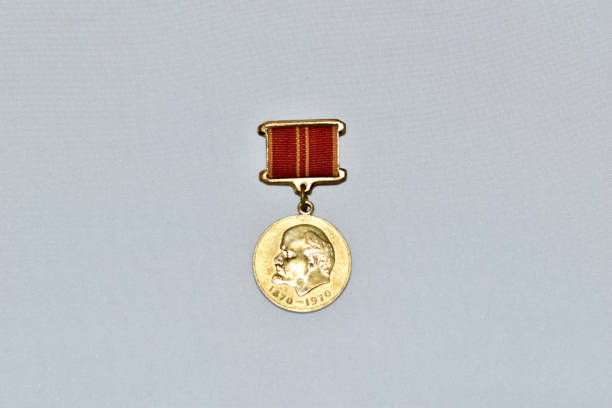 istock Soviet orders and medals. Medal in honor of V.I. Lenin. 1208776312