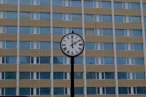 Free Stock Photo of Tall Building With Clock and Many Windows ...