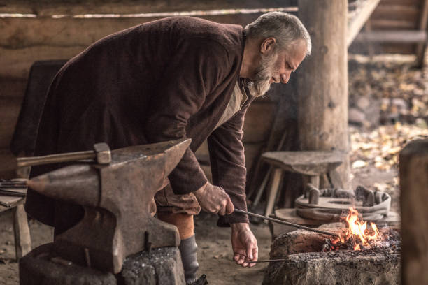 istock An individual viking blacksmith in a viking settlement 1208780163