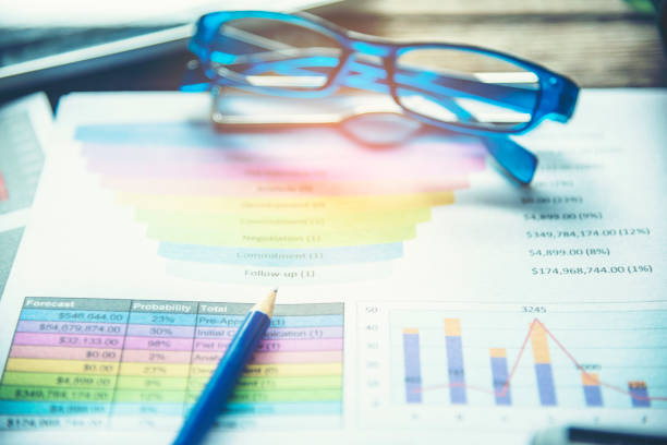 Excel graph with Spreadsheet Document showing Information Financial Startup Concept. Financial Planning making Accounting Database Report. Graphs and chart on screen with stationery set business stuff gráfico de excel con documento de hoja de cálculo que muestra el concepto de inicio financiero de información. planificación financiera haciendo informe de base de datos contable. gráficos y gráficos en pantalla con papelería set cosas de negocios