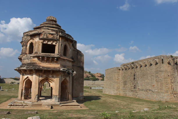 istock Band tower in the Dannayaka Enclosure, Hampi, Karnataka, India. 1208784253