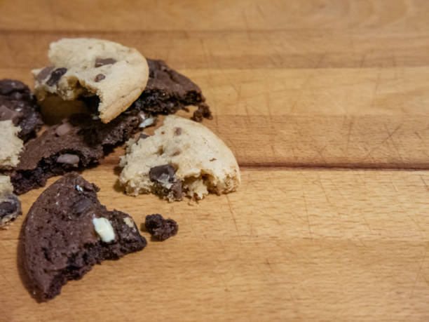 istock Cookies on a wooden background 1208785452
