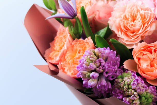 istock Bouquet of mixed spring flowers  close-up view 1208785585