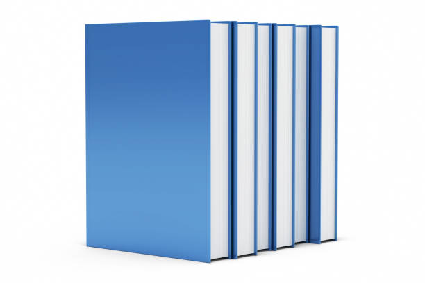 istock Blue Cover Stack Books on a Isolated White Background Stock Photo 1208788203