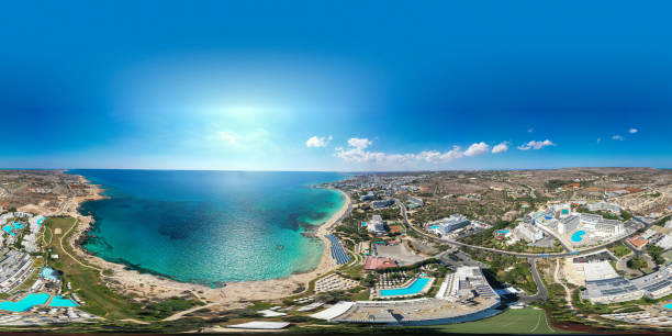 istock Aerial panorama 360 degrees, Ayia Napa 1208792117