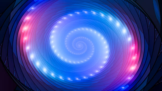 istock Colorful spiral disco lights abstract background 1208793727