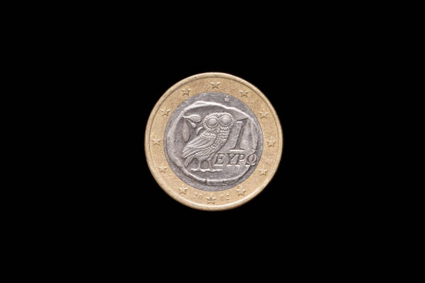 istock 1 Euro coin from 2002, obverse side 1208796508