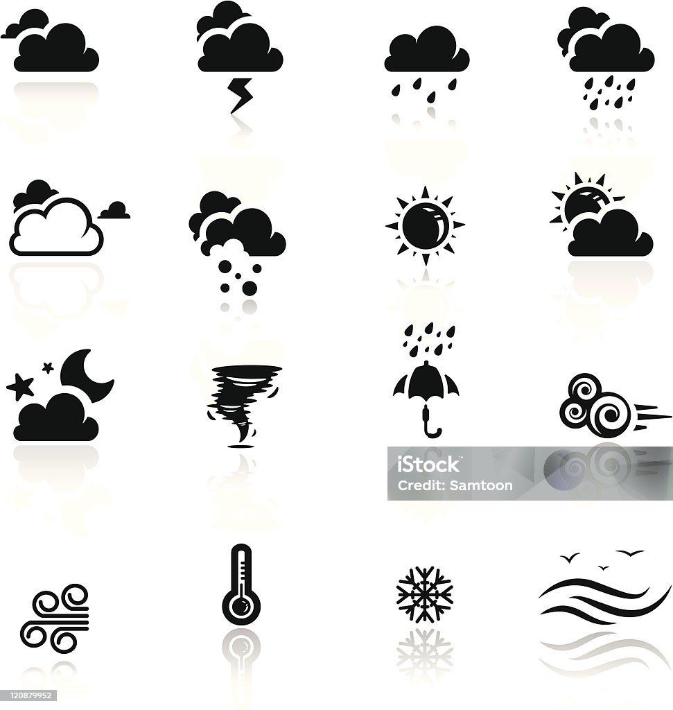 Icon-set-Wetter - Lizenzfrei Meteorologie Vektorgrafik