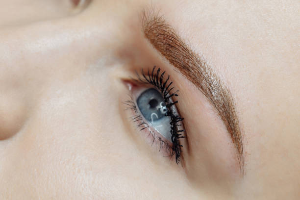 istock Result of permanent makeup, tattooing of eyebrows 1208800085