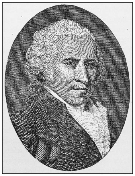 istock Antique illustration of important people of the past: Benjamin West 1208801896