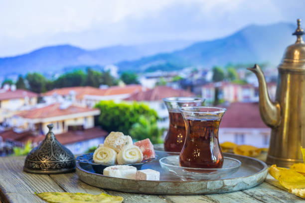 istock Cup of traditional turkish tea 1208804437