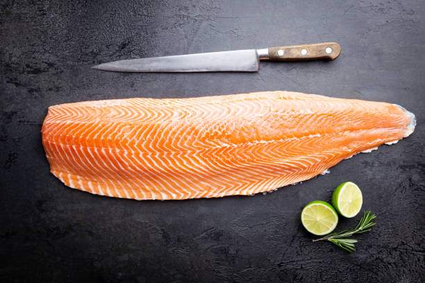 istock Raw salmon or trout sea fish 1208804510