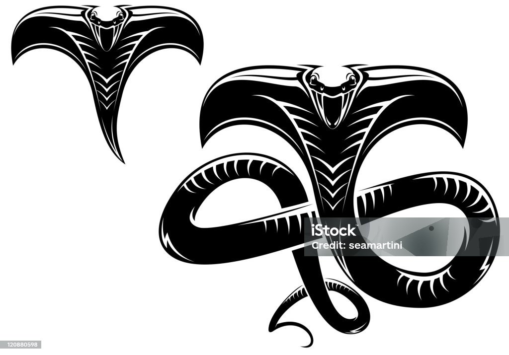 Cobra Maskotka - Grafika wektorowa royalty-free (Spirala - Wir)