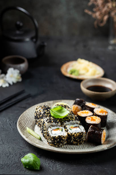 istock Set of sushi and maki 1208806287