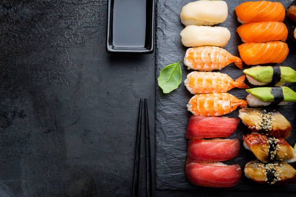 istock Set of sushi and maki 1208806344