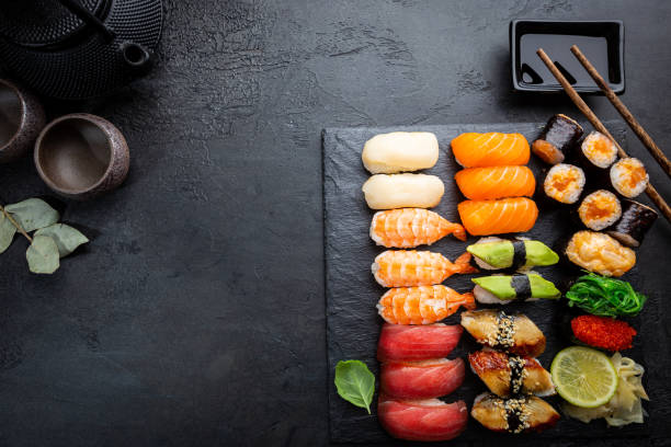 istock Set of sushi and maki 1208806365