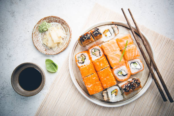 istock Set of sushi and maki 1208806457