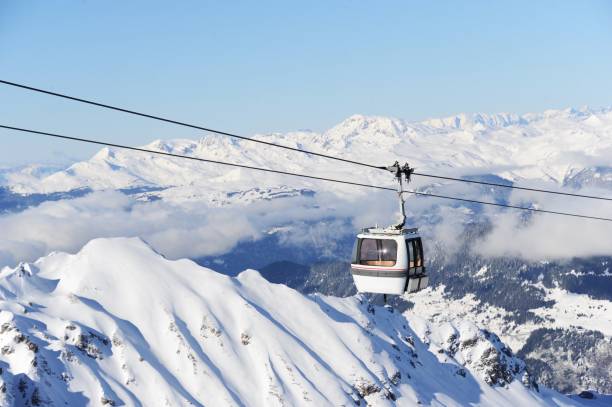 istock Ski lift in ski resort Courchevel  by winter 1208806535