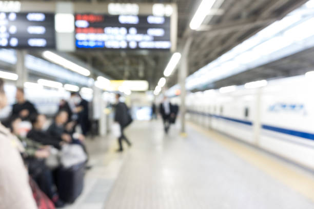 istock Blurred background of people hurry up walking in train station 1208806584