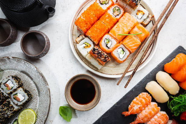 istock Set of sushi and maki 1208806664