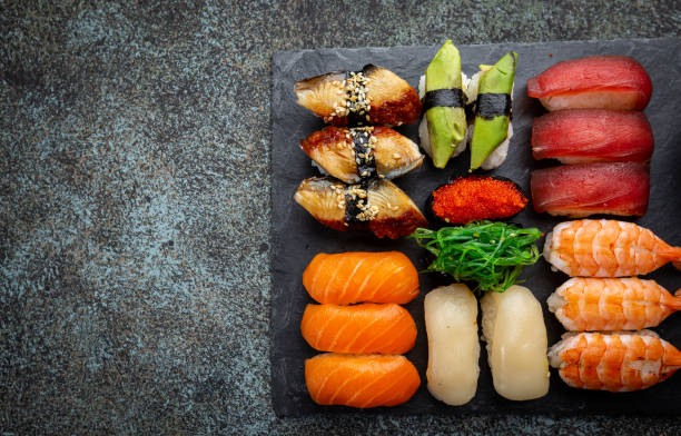 istock Set of sushi and maki 1208806679