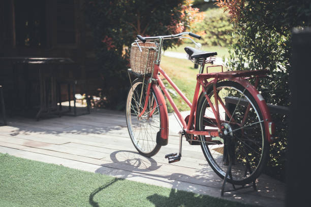 istock Close up classic bicycle in vintage tone. 1208808855