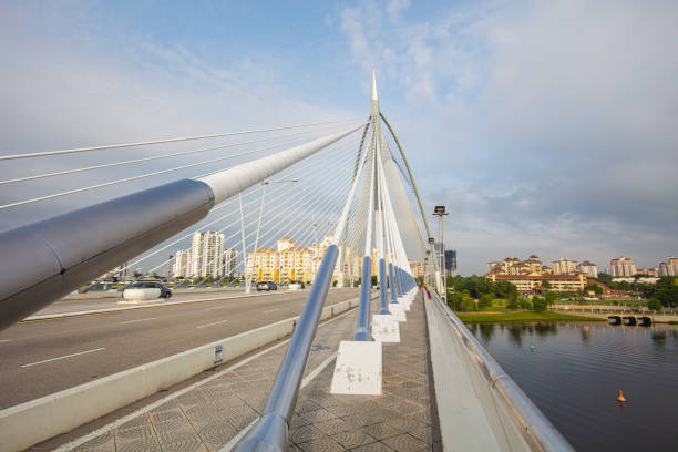 istock cable stayed bridge at Putrajaya, Malaysia 1208810133