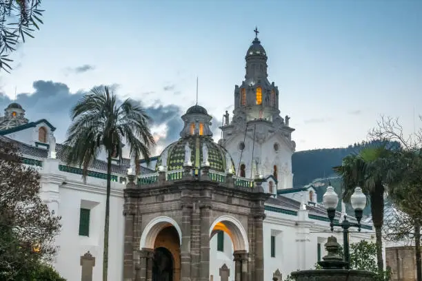 Photo of Cathedral, Plaza Grande, historical center of Quito, founded in the 16th century on the ruins of an Inca city, Ecuador