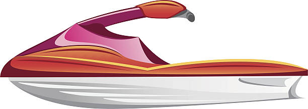 illustrations, cliparts, dessins animés et icônes de aquabike jet ski illustration vectorielle - aqua bike