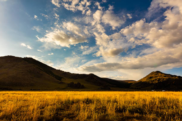 istock Sunset in the Mongolian Mountains 1208817638