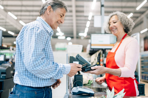 istock Supermarket Contactless Payment 1208818486