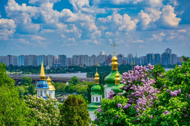 istock Vydubychi Monastery complex at springtime, Kyiv, Ukraine 1208822947