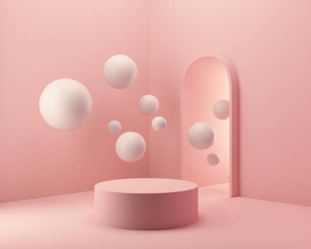 istock Abstract mock up pastel color Scene. 1208824907