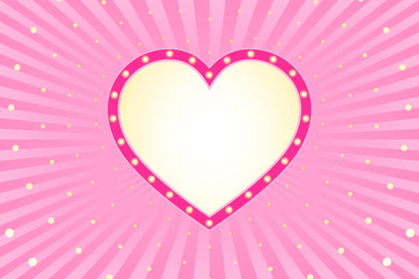 illustrazioni stock, clip art, cartoni animati e icone di tendenza di sfondo rosa rosa con raggi del sole, punti volanti dinamici. - heart shape exploding pink love