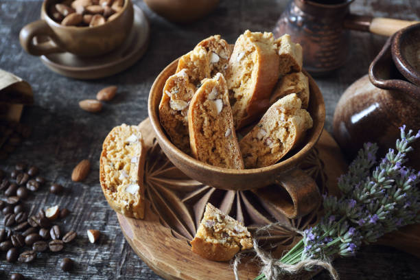 istock Italian cookies: almond and lavender cantuccini 1208829126