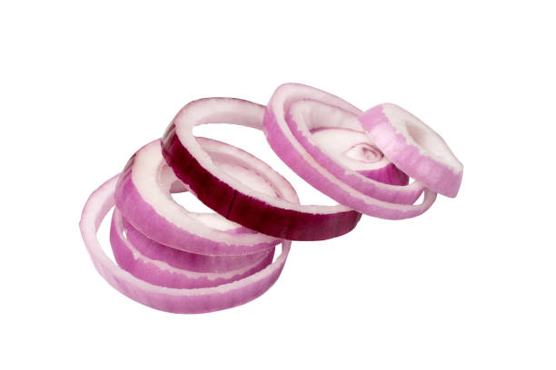 istock Sliced Red Onion or Purple Onion Rings Isolated 1208830072