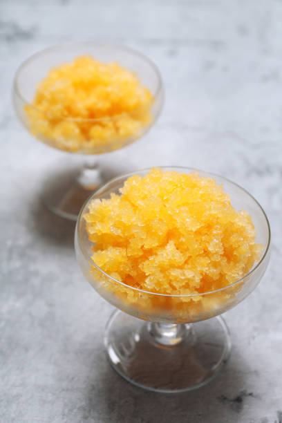 istock Orange granita, frozen summer dessert 1208830225