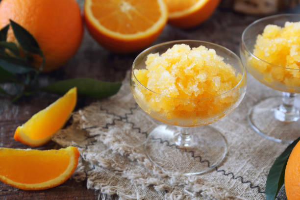 istock Orange granita, frozen summer dessert 1208830958