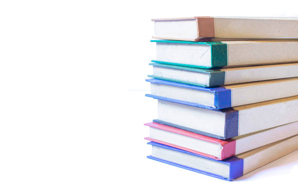 istock Group of colorful books isolated on white background with space for text 1208841213