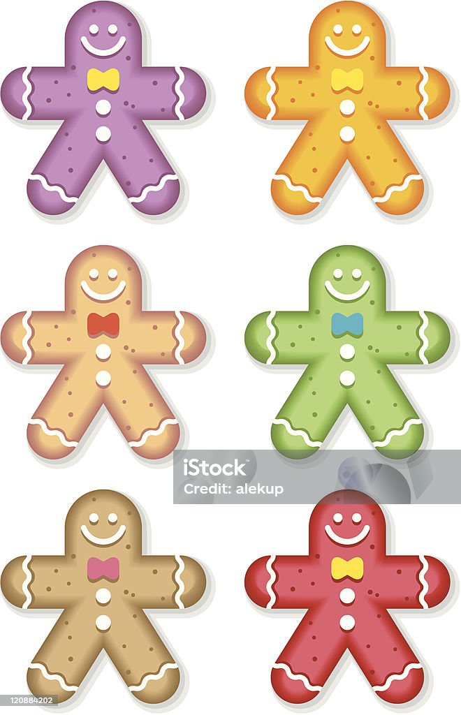 gingerbread men seasonal gingerbread man colored cookies Adult stock vector