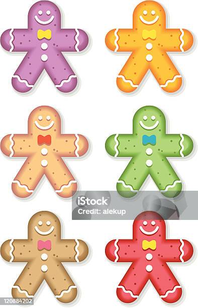 Gingerbread Men Stock Illustration - Download Image Now - Adult, Anthropomorphic Smiley Face, Baked